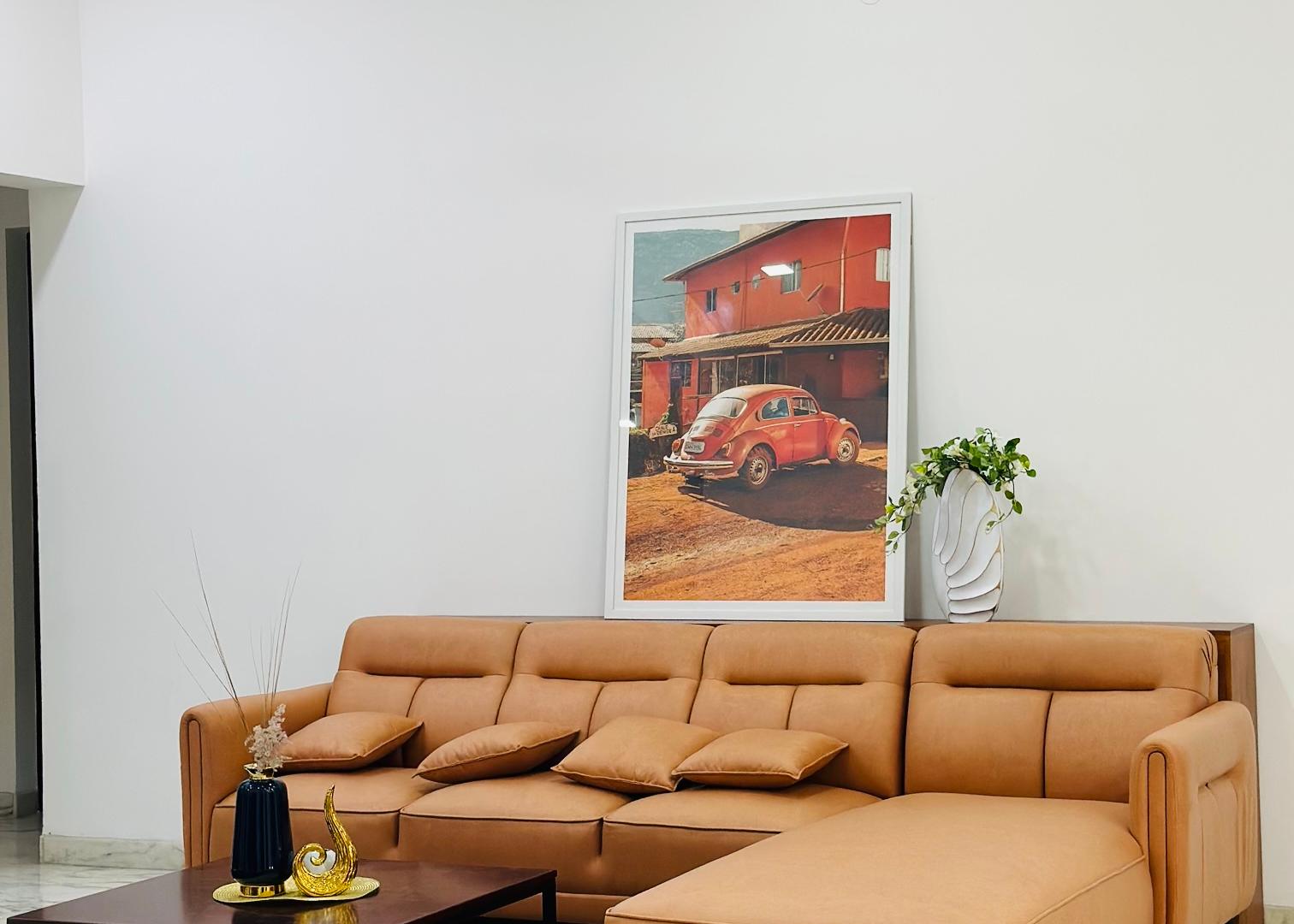 The lounge of a Cocoon-managed apartment in Kochi, prepared between tenancies